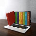 books in laptop