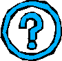 Question mark blue