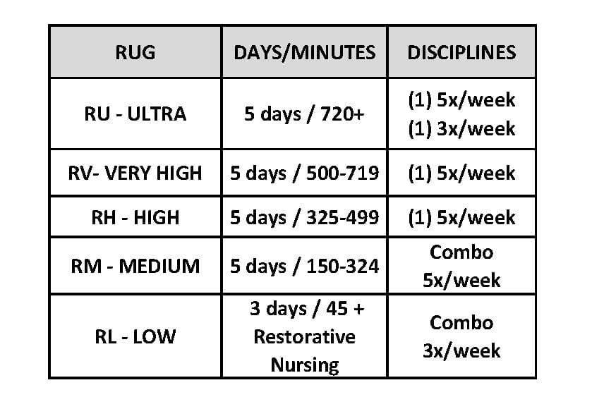 Rug Score Chart