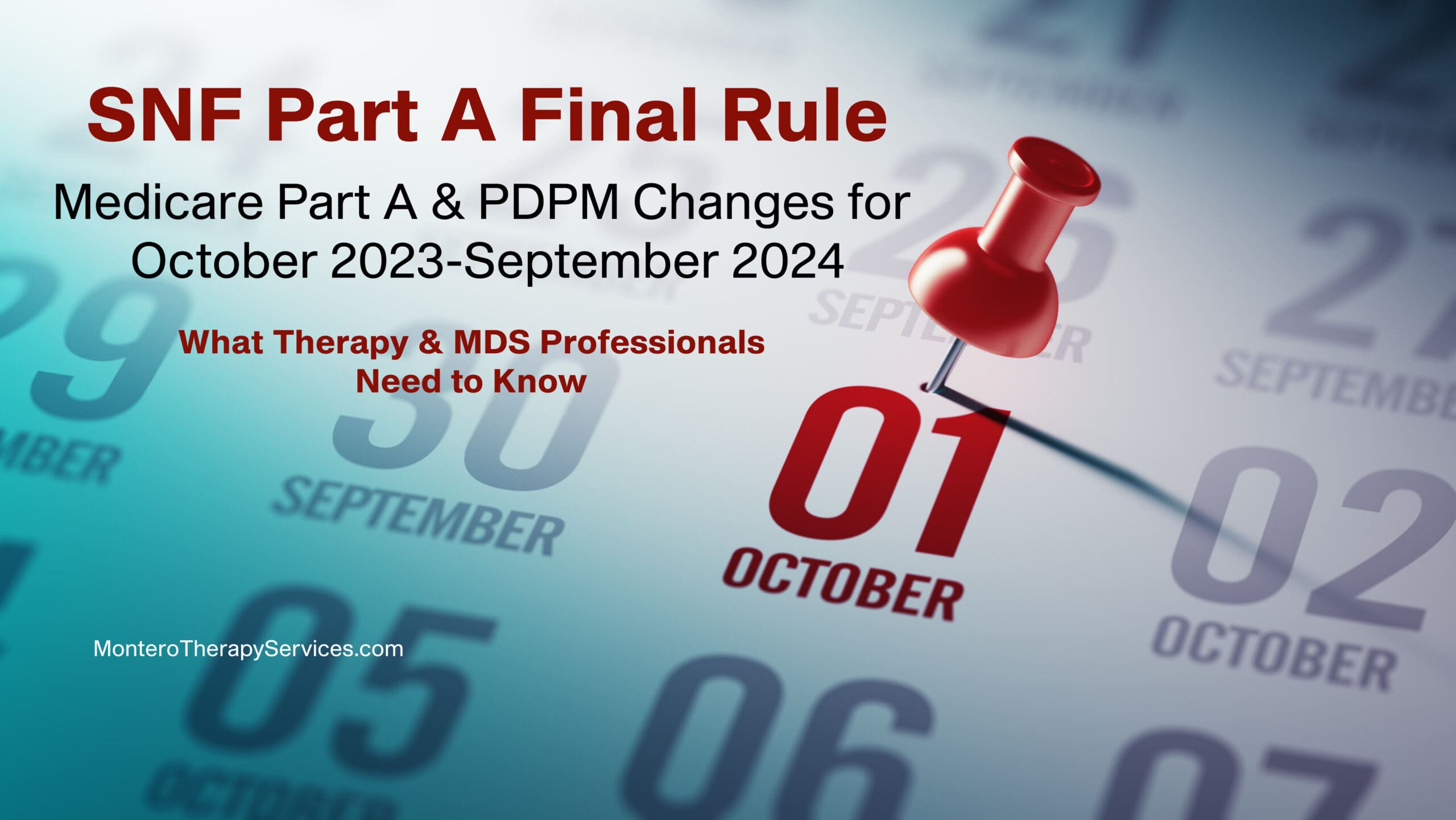 SNF Medicare Part A & PDPM Changes 10/1/23 Final rule Impact On