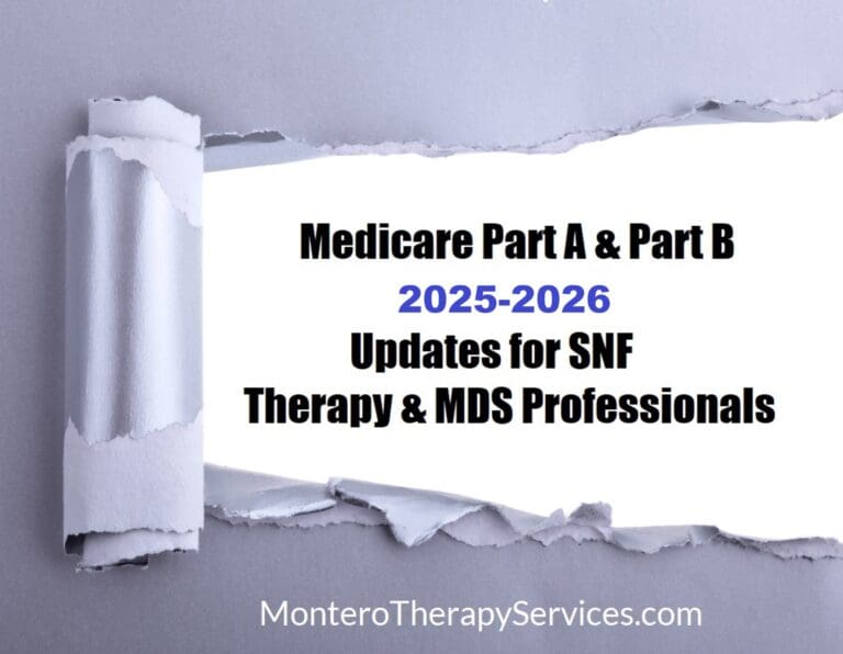 Medicare Part A & Part B Changes for 2025-2026: What SNF Therapy & MDS Professionals Need to Know